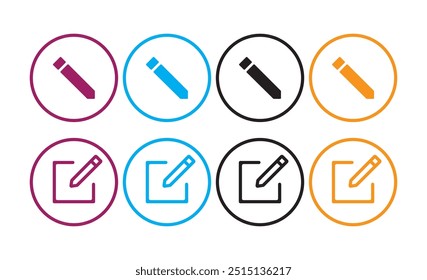 edit pen icon, pen sign button and Pencil icon .editing text file document icons . vector illustration