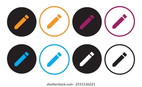 edit pen icon, pen sign button and Pencil icon .editing text file document icons . vector illustration