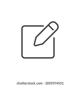 Bearbeiten Sie das Symbol für die Fülllinie. lineares Stilzeichen für mobiles Konzept und Webdesign. Stift, Stift, Schriftbild Vektorsymbol. Symbol, Logo-Abbildung. Vektorgrafik