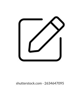 Edit Pencil Draw Writing Note Icon Isolated Vector Illustration