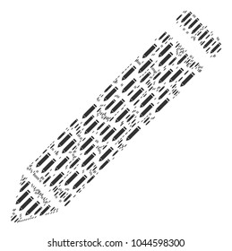 Edit Pencil figure organized in the collection of edit pencil design elements. Vector iconized collage designed from simple elements.