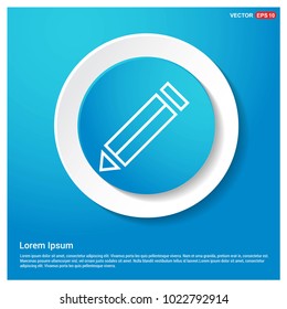 Edit, pencil icon Abstract Blue Web Sticker Button