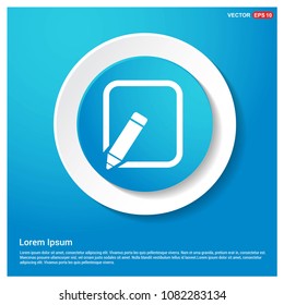 Edit, pencil icon Abstract Blue Web Sticker Button