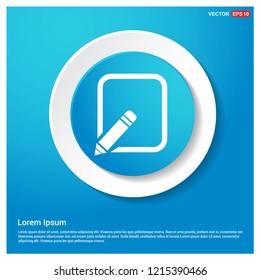 Edit, pencil icon Abstract Blue Web Sticker Button - Free vector icon