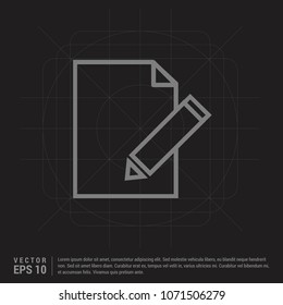 Edit, pencil icon - Black Creative Background