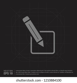 Edit, pencil icon - Black Creative Background - Free vector icon