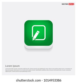 Edit, pencil icon Green Web Button