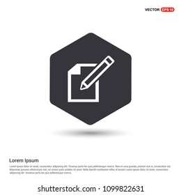 Edit, pencil icon Hexa White Background icon template