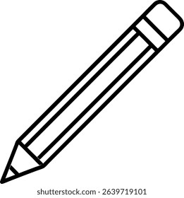 Edit Pencil Icon Line Art Vector Illustration for Content Creation and Document Editing