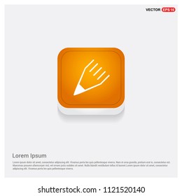Edit, pencil icon Orange Abstract Web Button - Free vector icon
