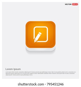 Edit, pencil icon Orange Abstract Web Button