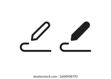 Edit pencil icon set for writing and UI actions Vector