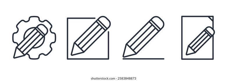 Edit or Pencil icon symbol vector sign isolated on white background illustration for graphic and web design