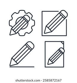 Edit or Pencil icon symbol vector sign isolated on white background illustration for graphic and web design