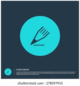 Edit pencil icon, vector illustration. Flat color design style