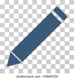 Edit Pencil icon. Vector illustration style is flat iconic symbol, blue color, transparent background. Designed for web and software interfaces.