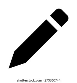 Edit pencil or pencil for writing flat vector icon for apps and websites