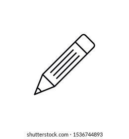 Edit pencil or pencil for writing line art vector icon for apps and websites