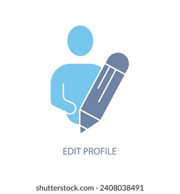 edit profile concept line icon. Simple element illustration. edit profile concept outline symbol design.