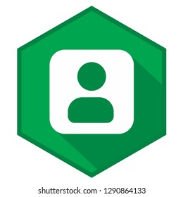  Edit Profile green vector icon illustration