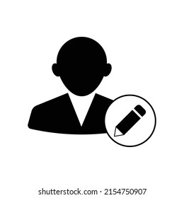 Editar diseño de icono de perfil aislado en fondo blanco