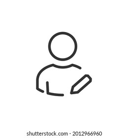 Profilsymbol bearbeiten. Bleistift, Profil, Benutzersymbol. Avatar aktualisieren