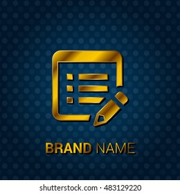 Edit Royal Golden & Blue Metallic Premium Corporate Logo / Icon