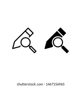 Edit search icon, with outline and glyph styles