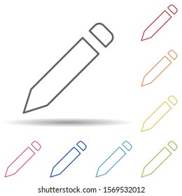 Edit sign in multi color style icon. Simple thin line, outline vector of image icons for ui and ux, website or mobile application