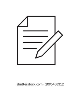 Edit simple line vector icon.