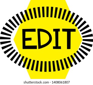EDIT stamp on white background