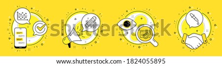 Edit statistics, Seo gear and Dot plot line icons set. Cell phone, megaphone and deal vector icons. Chemistry pipette sign. Seo manage, Settings, Presentation graph. Laboratory. Science set. Vector