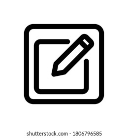 Edit (Text Edition) icon outline vector. isolated on white background