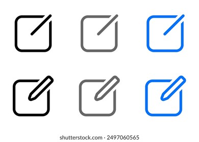 edit text icon. create pen sign. pencil symbol. draw pictogram. note illustration.