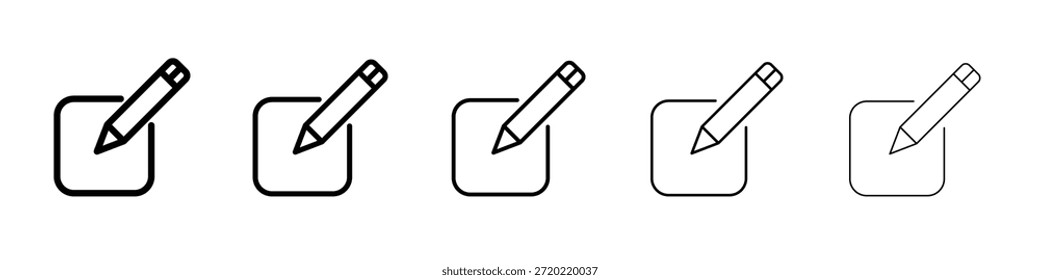 Editar diseño de iconos de texto, logotipo, App, interfaz de usuario. Ilustración vectorial, EPS