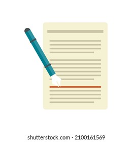 Edit text icon. Flat illustration of edit text vector icon isolated on white background