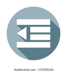 Edit text icon in Flat long shadow style. One of web collection icon can be used for UI, UX