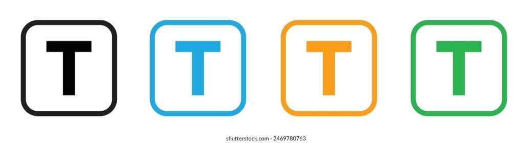 Edit text icon line art vector
