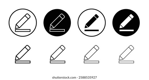 Edit text icon linear logo isolated