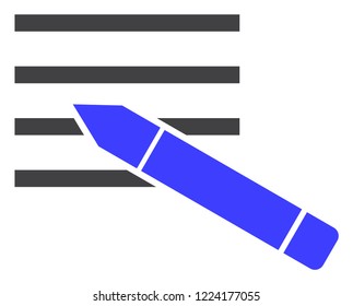 Edit text icon on a white background. Isolated edit text symbol with flat style.
