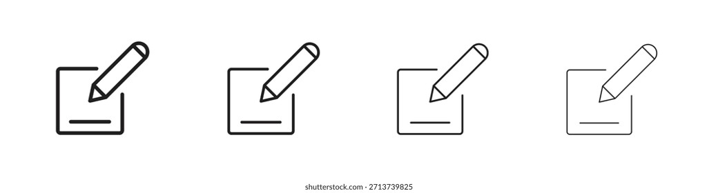 Edit text icon outline symbol. Editable Stroke collection.