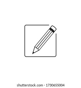Edit text icon, pencil icon for app and web design, vector illustration,