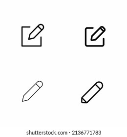 Edit text icon, pencil icon for app and web design, vector illustration,