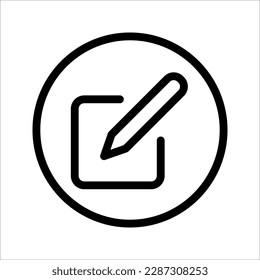Edit text icon, pencil icon for your web site design icon logo, app, UI. vector illustration on white background