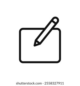 Edit text icon Symbol mark in Outline style