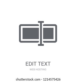Edit text icon. Trendy Edit text logo concept on white background from web hosting collection. Suitable for use on web apps, mobile apps and print media.