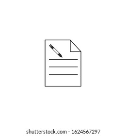 Edit text Icon vector sign isolated for graphic and web design. Edit symbol template color editable on white background.