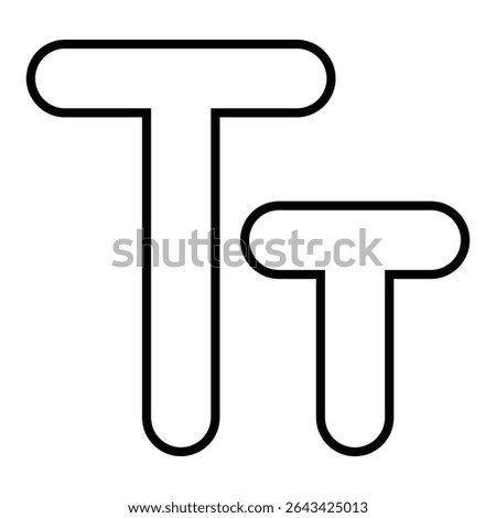 edit text line icon design. edit text thin black outline symbol vector illustration. editable stroke icon on transparent background.