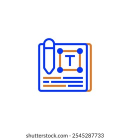 Edit text line icon. linear style sign for mobile concept and web design. Outline vector icon.