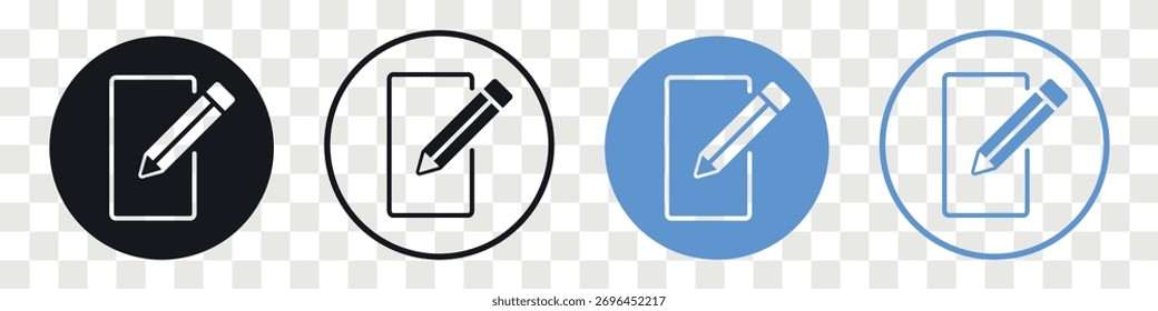 edit text notes web icon set